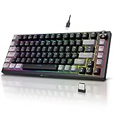 KOORUI Gaming Tastatur, Mechanisch Tastatur Kabellos/Kabelgebunden Kompatibel...