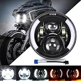 SUPAREE 7 Zoll Motorrad Scheinwerfer 7 Zoll LED Scheinwerfer Motorrad 6000K 12V...