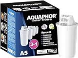 AQUAPHOR Filterkartusche A5 Pack 3+1 I Filtert Kalk & Chlor sowie Schwermetalle...
