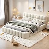 YGHQAP Polsterbett Bubble Bett 140x200cm Doppelbett mit Lattenrost und weicher...