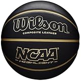 Wilson Men's NCAA Highlight Basketball, Black/Gold, 7
