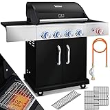 KESSER® Gasgrill Master BBQ mit 800°C Infrarot & Grill-Thermometer,...