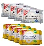 Gut & Günstig 8 Pack (560 Blatt) feuchtes Toilettenpapier 4er Pack Kamille &...