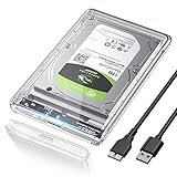 POSUGEAR Festplattengehäuse 2,5 Zoll, USB 3.0 Externes Festplatten Gehäuse...