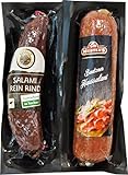 Salami Wurst Paket | frisch vom Metzger Rindersalami ganze Wurst & geräucherte...