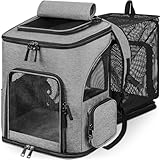 OUUTMEE für kleine Hunde Haustier-Rucksack Hundetragetasche erweiterbares...