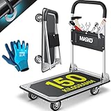 MASKO® Plattformwagen Transportwagen Lagerwagen Klappbar Inkl....