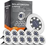 FLOWood Solar Bodenleuchte Solarleuchte für Garten Solar Außenleuchte 8 LEDs...