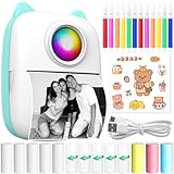 CYJJYZ Mini Drucker Tragbarer Thermodrucker Wireless Bluetooth Mini Fotodrucker...