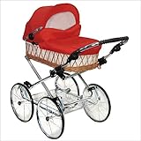 EICHHORN Kinderwagen Weidenkorb Puppenwagen Retro-Spielzeugklassiker (Korb...