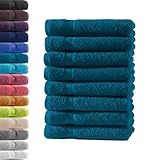 8X Gästetuch | Petrol | 100% Baumwolle Frottier | Oeko-TEX® Standard 100 |...