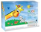 KREUL 24451 - Mucki Window Color Set Kleine Tierwelt, 7 x 29 ml Farbe, Folien...