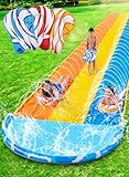 Sloosh 22,5ft x 84in/685.8*213.3cm Wellen Dreifach-Garten-Wasserrutsche,...