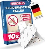 Gerobug Kleidermottenfalle 10 Stück - Mottenfalle Kleidermotten - Motten-Falle...