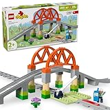 LEGO DUPLO Town Eisenbahnbrücke und Schienen – Erweiterungsset, Geschenk für...