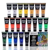 Artecho Acrylfarben Set Professional 20x120 ml, Acrylic Paint Set, Wasserfest...