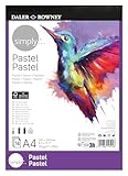 Daler-Rowney Simply Pastellpapier, 150 g/m², einseitig geleimter Block, A4, 21...
