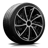 RADKAPPEN-Koenig 16 Zoll 16' RKK02 schwarz/Silber Radkappen Radzierblenden 4...