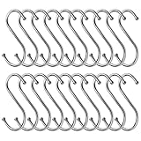 LxsNyvantic Edelstahl S-Haken 20er Set - Schwerlast Rostfreie Metallhaken für...