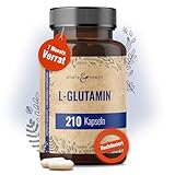 L Glutamin Kapseln – 210 Kapseln – 750mg reines L-Glutamin pro Kapsel –...