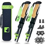 Alpteq® Wanderstöcke faltbar Aluminium mit Korkgriff | Bergsport...