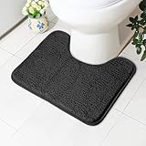 AUAUY rutschfeste WC-Vorleger, U-Waschbar WC Teppich Klovorleger mit Ausschnitt...