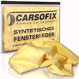 CARSOFIX© Premium Fensterleder - EINFÜHRUNGSANGEBOT - Streifenfrei & Ultra saugfähig - Synthetisches Autoleder - Innovative Reinigung & Trocknung vom Auto - Trockentuch zur perfekten Autopflege