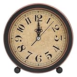 Cyrank Leiser Wecker, Retro-Vintage-Wecker Ohne Ticken, Wecker Analog Ohne...