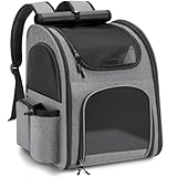 Hunderucksack bis 10kg, Haustier Rucksack mit Netzfenster, Faltbare...