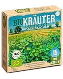 Bio Kräuter Samen Set - 15 Sorten Samen - Kräutersamen - Saatgut Kräuter -...