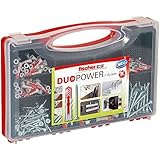 fischer Red-Box DuoPower + Schraube, Sortimentsbox, 210-teilig mit Schrauben &...