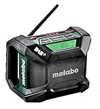 Metabo Akku-Baustellenradio R 12-18 DAB+ BT – 600778850 – Robustes Radio mit...