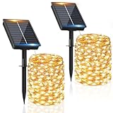 FIFlying Solar Lichterkette Aussen, 2x16M 160 LED Solarlichterkette Außen...