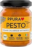PPURA Bio Pesto Vegane Calabrese | Pasta-Sauce mit Paprika, Tomaten & Nat....