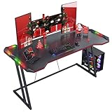 CubiCubi Gaming Schreibtisch, 160 x 60 cm Esport Ergonomischer Computertisch...