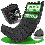 AthleticPro Bodenschutzmatte Fitness [30x30cm] - 18 extra dicke Bodenmatten [20%...