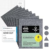 Filzgleiter selbstklebend zum Zuschneiden I 8 Stück 16 x 20cm - 4mm I...