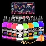 Fantastory Oster Leuchtfarbe Nachtleuchtende Farbe 8x24ml, Neonfarbe,...