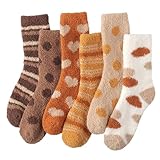 ILovDaisy Kuschelsocken Damen 6 Paare Warme Flauschige Socken, Weihnachtssocken,...