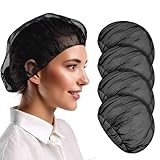 Nogeqi 4 Stück Elastische Haarnetz Küche, Elastische Kochmütze Damen Unisex,...