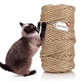 Sisal Rope 60 m x 6 mm,Natural Sisal Rope for Cats,Kratzseil Katzenzubehör,...