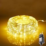 MOLVCE Lichterkette Außen und Innen mit Stecker, 10M 100 LED Lichtschlauch...