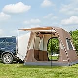 PORTAL Heckzelt 4-5 Personen 2 in 1 Auto Zelt mit Sonnensegel 305x245x220cm...