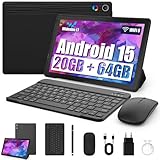 Tablet 10 Zoll 8-in-1 Kit Android 15 Tablet PC mit Hülle Tastatur Maus Stift...
