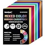 A4-Spiegelkartonpapier in gemischten Farben, 60 Blatt, 10 Farben, 250 g/m²/92...