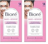 Biore Tiefenreinigende Clear-up Strips - 1 x 14 Stück - Gesicht (7 Strips) und...