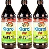 shopandmarry Lampenöl Set 3 x1 Liter – Geruchsfreies, Lampenöl für Fackeln,...
