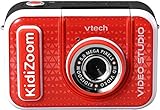 VTech Kidizoom Video Studio HD rot – Kinderkamera mit Greenscreen, Stativ,...