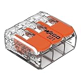 WAGO Verbindungsklemmen 221-413 | 3-polig, bis 4 mm², COMPACT Kabelverbinder...