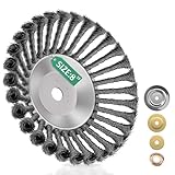 TGNISI Unkrautbürste für Freischneider – 25,4 mm Bohrung, Stahlbürste,...